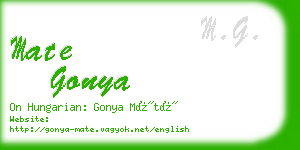 mate gonya business card